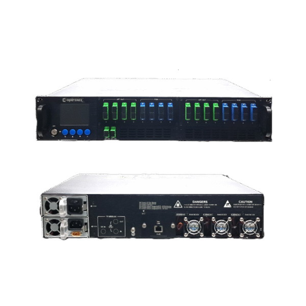 Optronix 32x19.5dBm Modular PON EDFA Dual Input With UPS Power Supply