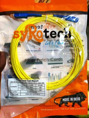 Syrotech Single Mode Simplex Fiber Patch Cord SC/UPC to SC/UPC 5 MTR ( Pack of 5 Pieces)