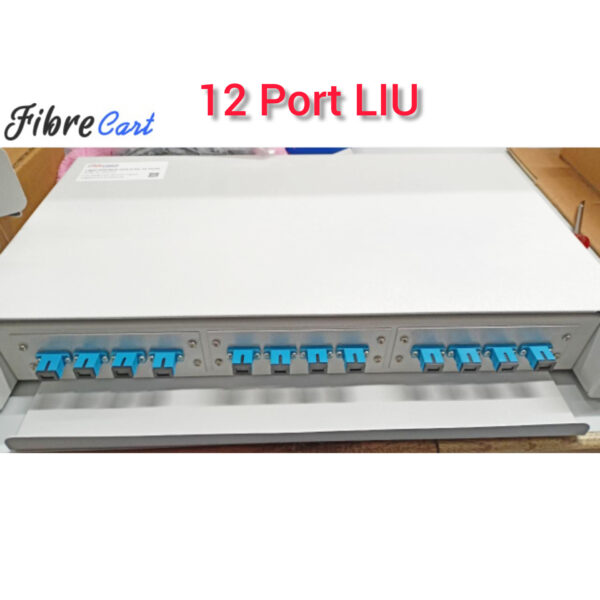 Fibrecart 12 Port Liu Fully Loaded Patch Panel, Sliding Type, 1U - Image 3